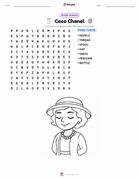 Coco Chanel printable worksheet preview
