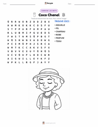 Aperçu de la feuille de travail imprimable Coco Chanel