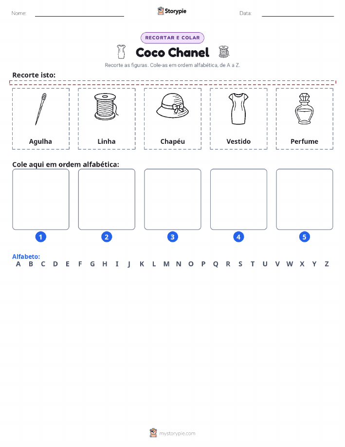 Recortar & Colar Alfabeto