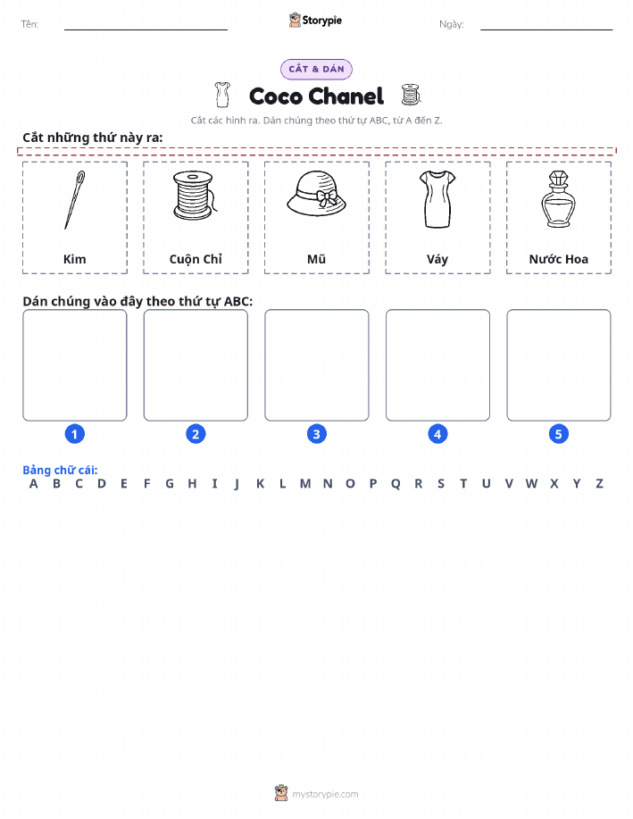 Cắt & Dán Chữ Cái