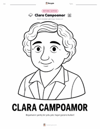 Clara Campoamor çocuklar için boyama sayfası