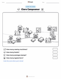 Clara Campoamor printable worksheet preview