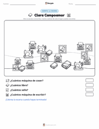 Vista previa de la hoja de trabajo imprimible de Clara Campoamor