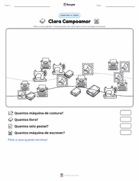 Prévia da folha de atividades imprimível Clara Campoamor
