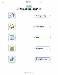 Clara Campoamor printable worksheet for kids