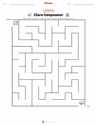 Aperçu de la feuille de travail imprimable Clara Campoamor