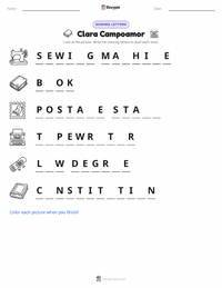 Clara Campoamor printable worksheet preview