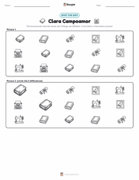 Clara Campoamor printable worksheet preview