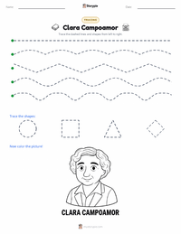 Clara Campoamor printable worksheet preview