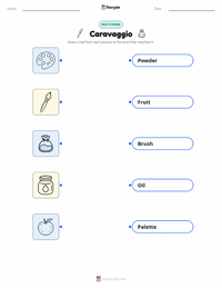 Caravaggio printable worksheet for kids