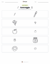 Caravaggio printable worksheet preview