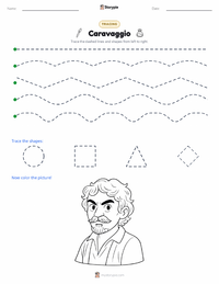 Caravaggio printable worksheet preview
