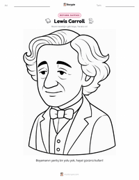 Lewis Carroll yazdırılabilir çalışma sayfası önizlemesi