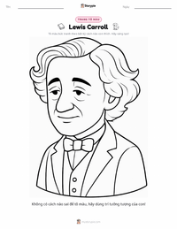Trang tô màu Lewis Carroll cho trẻ em