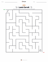 Lewis Carroll printable worksheet preview