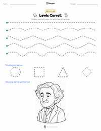 Prabaca lembar kerja cetak Lewis Carroll