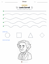 Lewis Carroll yazdırılabilir çalışma sayfası önizlemesi