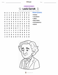 Anteprima della scheda stampabile di Lewis Carroll