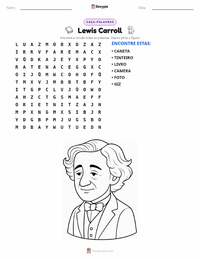 Prévia da folha de atividades imprimível Lewis Carroll