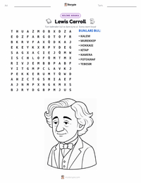 Lewis Carroll yazdırılabilir çalışma sayfası önizlemesi