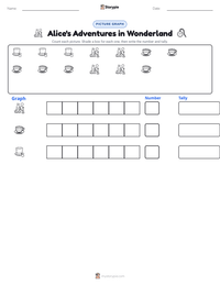 Alice's Adventures in Wonderland printable worksheet preview