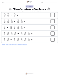 Alice's Adventures in Wonderland printable worksheet preview