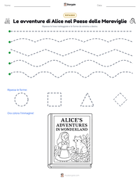 Anteprima della scheda stampabile di Le avventure di Alice nel Paese delle Meraviglie