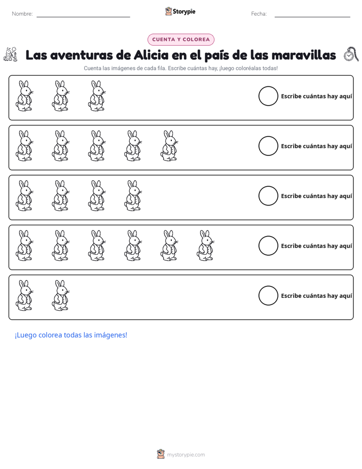 Contar y Colorear
