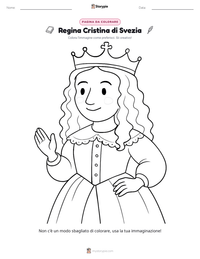 Anteprima della scheda stampabile di Regina Cristina di Svezia