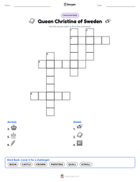 Queen Christina of Sweden printable worksheet preview