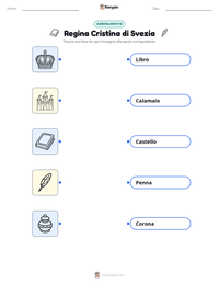Anteprima della scheda stampabile di Regina Cristina di Svezia