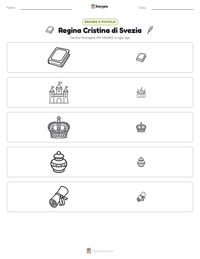Anteprima della scheda stampabile di Regina Cristina di Svezia