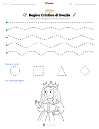 Anteprima della scheda stampabile di Regina Cristina di Svezia
