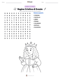 Anteprima della scheda stampabile di Regina Cristina di Svezia