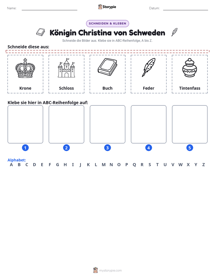 Schneiden & Einfügen Alphabet