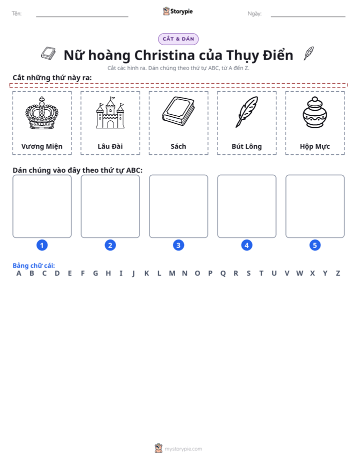 Cắt & Dán Chữ Cái