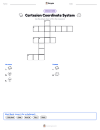 Cartesian Coordinate System printable worksheet preview