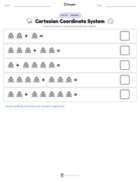 Cartesian Coordinate System printable worksheet preview