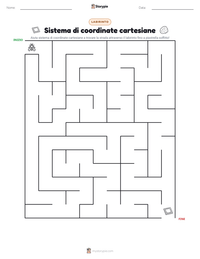 Anteprima della scheda stampabile di Sistema di coordinate cartesiane