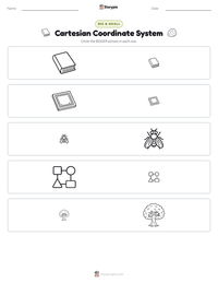 Cartesian Coordinate System printable worksheet preview