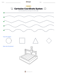Cartesian Coordinate System printable worksheet preview