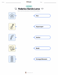 Federico García Lorca printable worksheet for kids