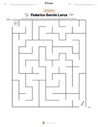 Aperçu de la feuille de travail imprimable Federico García Lorca