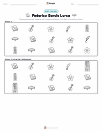 Federico García Lorca printable worksheet preview