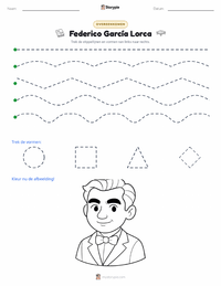 Federico García Lorca afdrukbare werkblad voorbeeld