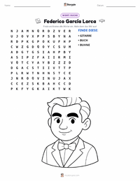 Federico García Lorca druckbare Arbeitsblatt Vorschau