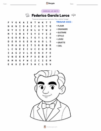Aperçu de la feuille de travail imprimable Federico García Lorca