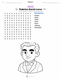 Prabaca lembar kerja cetak Federico García Lorca