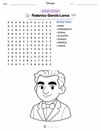 Podgląd drukowalnego arkusza ćwiczeń Federico García Lorca