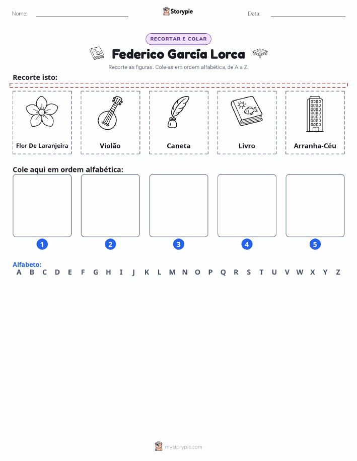 Recortar & Colar Alfabeto